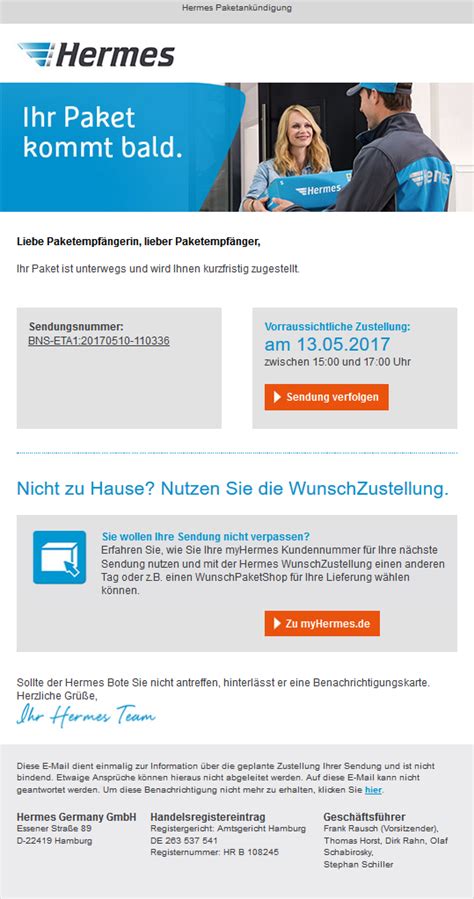 hermes paketankündigung mail-adresse|hermes sendung kontakt.